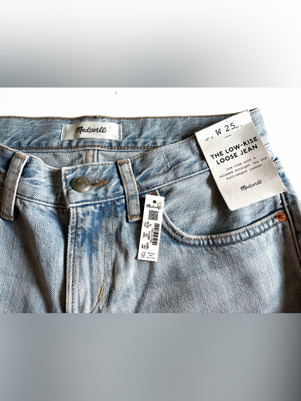 Madewell Womens The Low-Rise Loose Jean.light wash.25.NWT. - Picture 11 of 14
